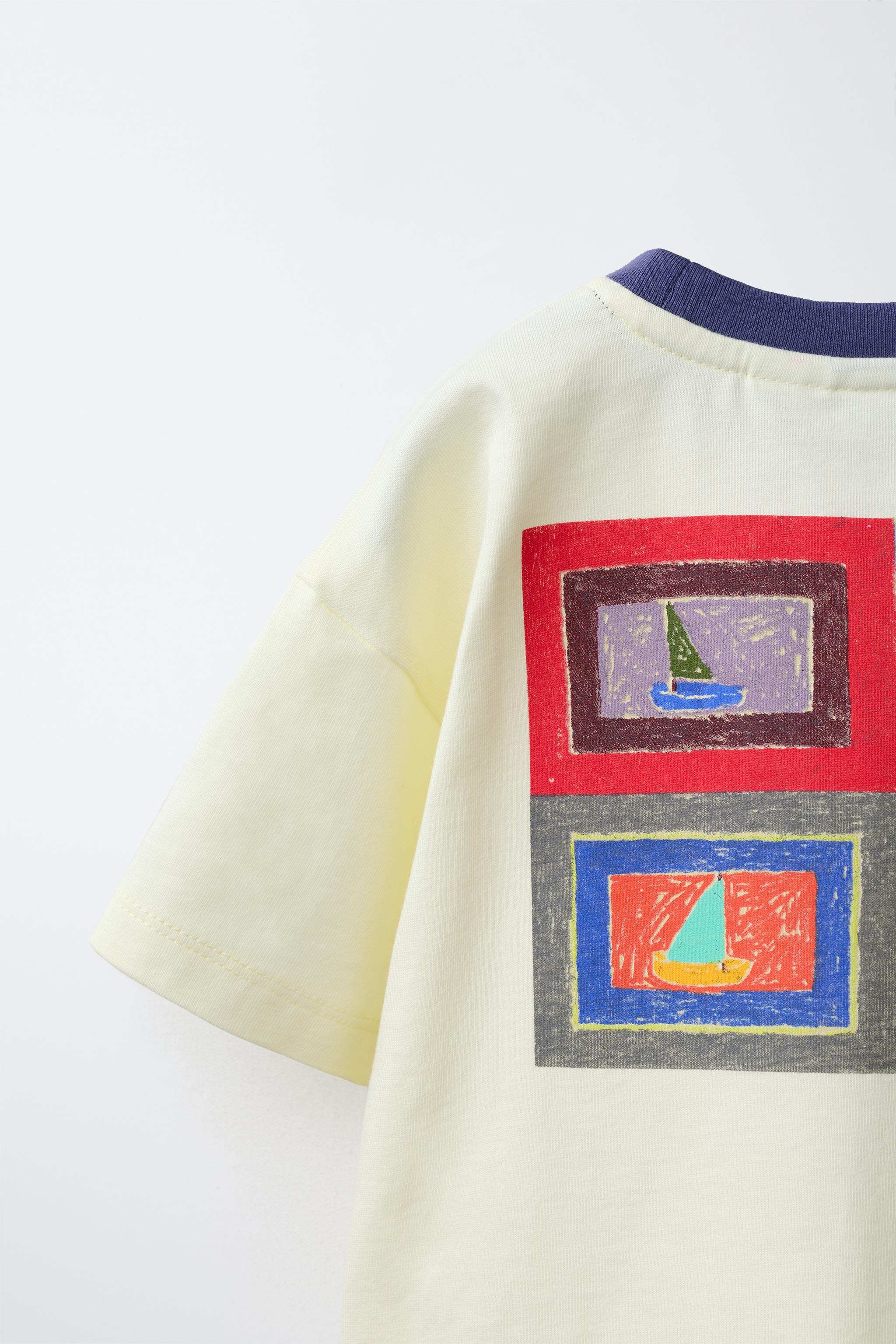 ISABELLE VANDEPLASSCHE PLAID SAILBOAT T-SHIRT